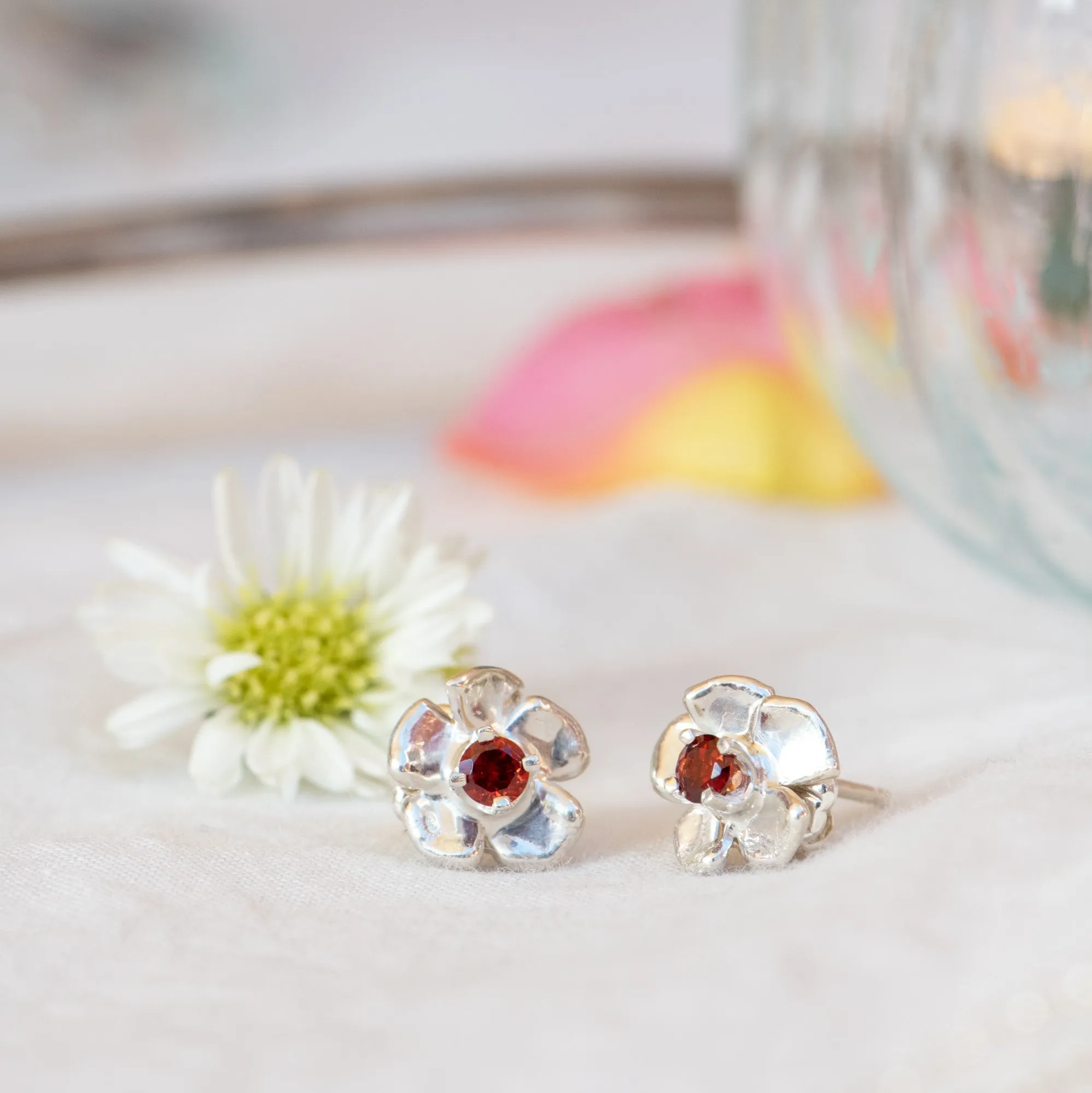Petite Lavender Gem Studs