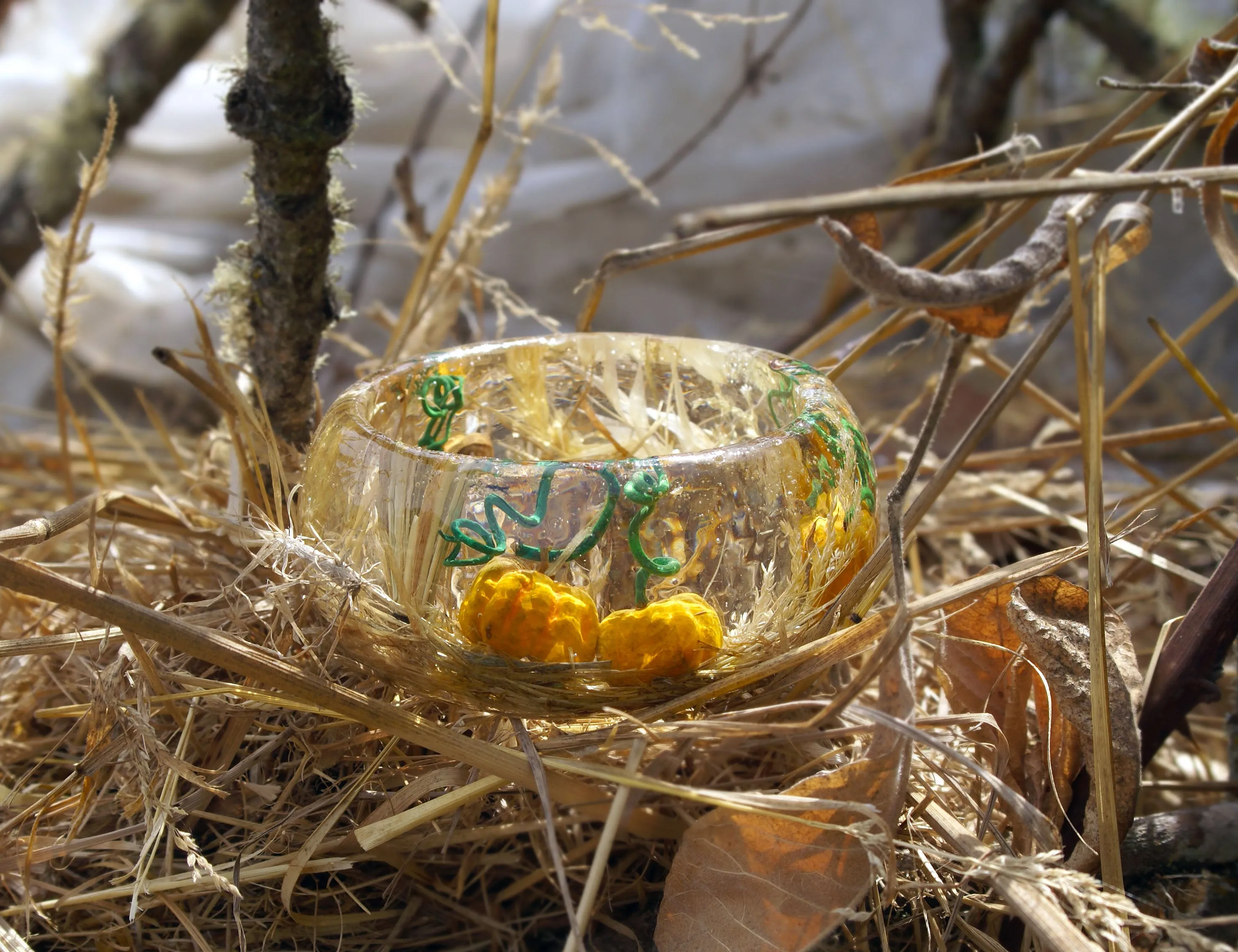 Pumpkin Patch Resin Bracelet