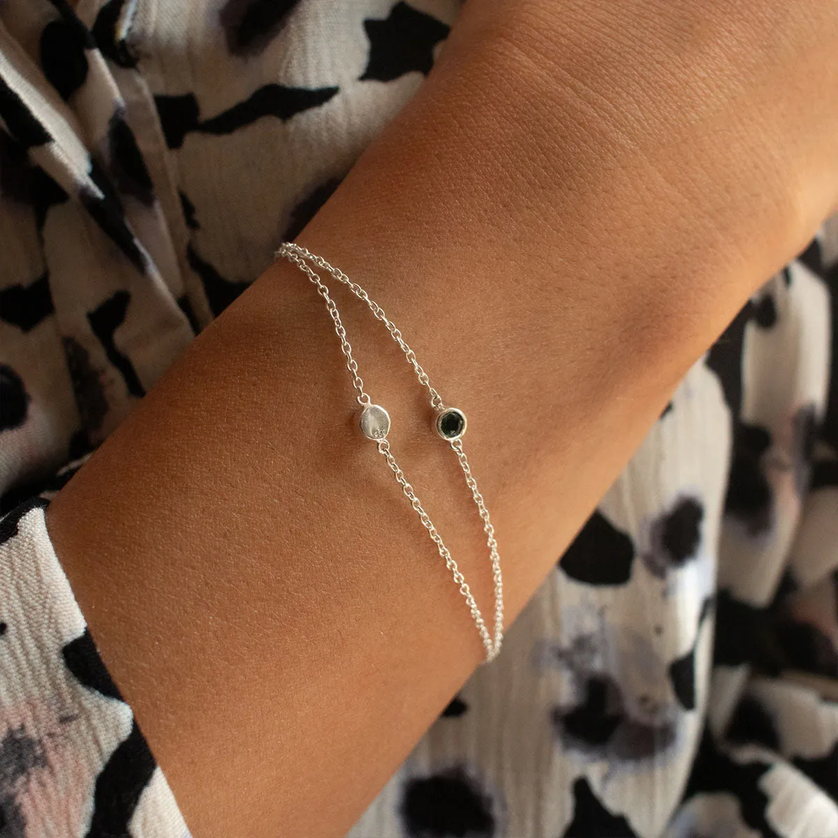 Rainbow Moonstone Solitaire Bracelet