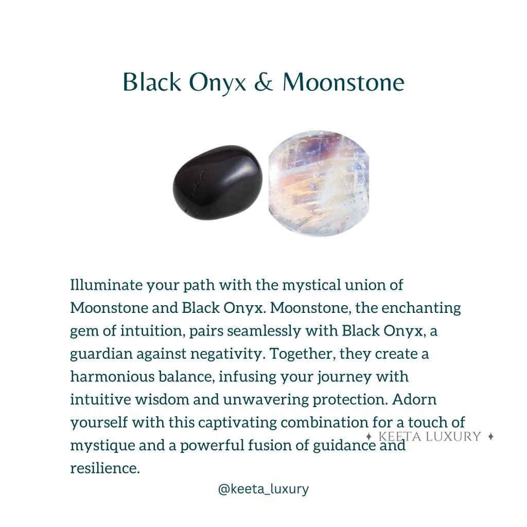 Rise And Shine - Black Onyx and Moonstone Bracelets
