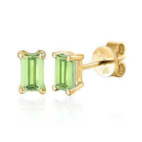 Rosa Mer 0.58ct Peridot Stud Earrings | 9K Yellow Gold