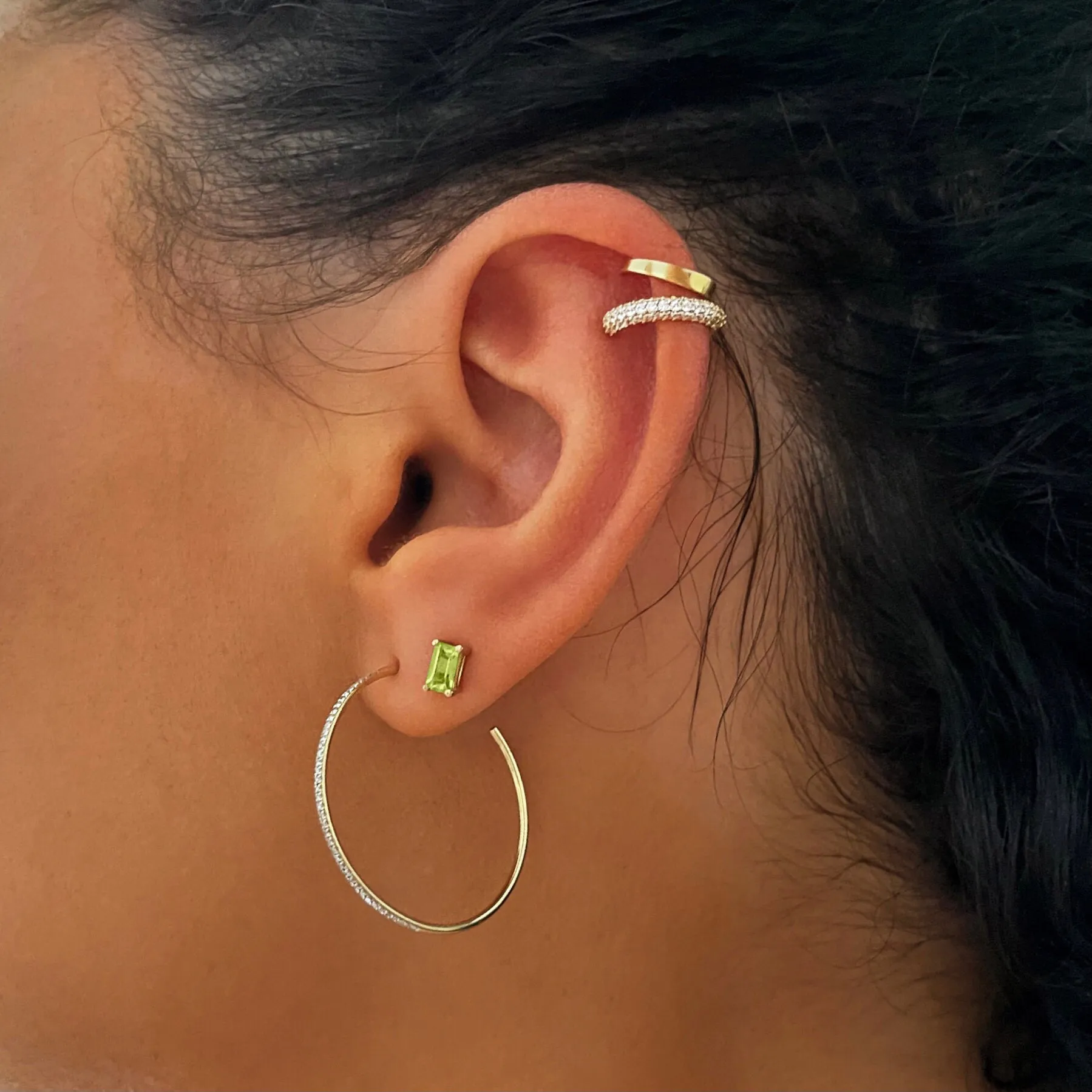 Rosa Mer 0.58ct Peridot Stud Earrings | 9K Yellow Gold