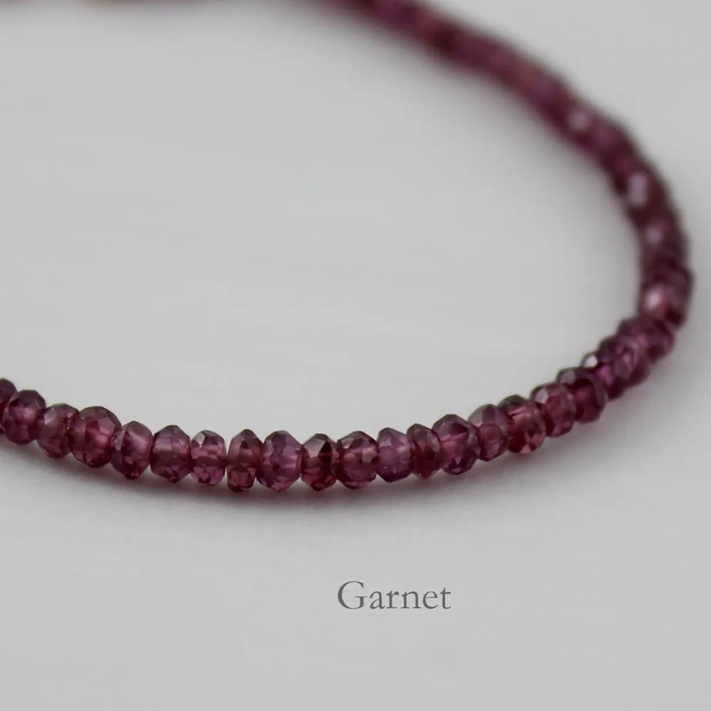 Silver Gemstone Stacking Bracelet