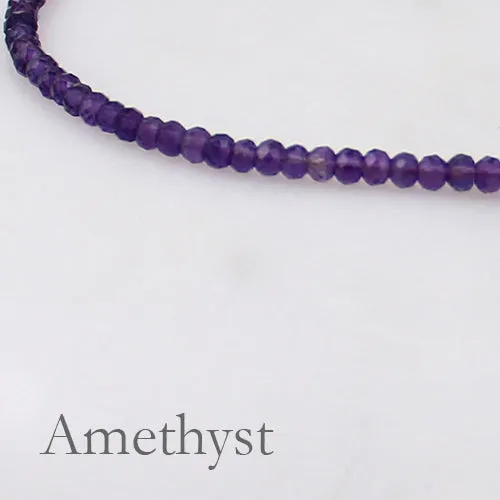 Silver Gemstone Stacking Bracelet