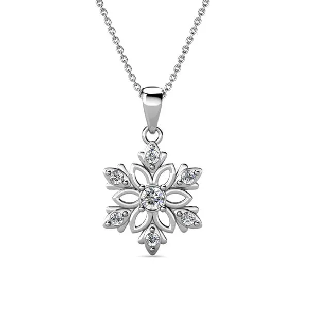 Sunny 18k White Gold Plated Crystal Necklace