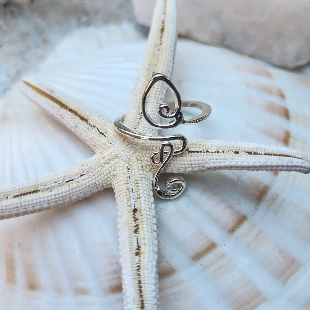 TRIBAL TOE RINGS  - SILVER WATERPROOF CHOICE OF 3 DESIGNS
