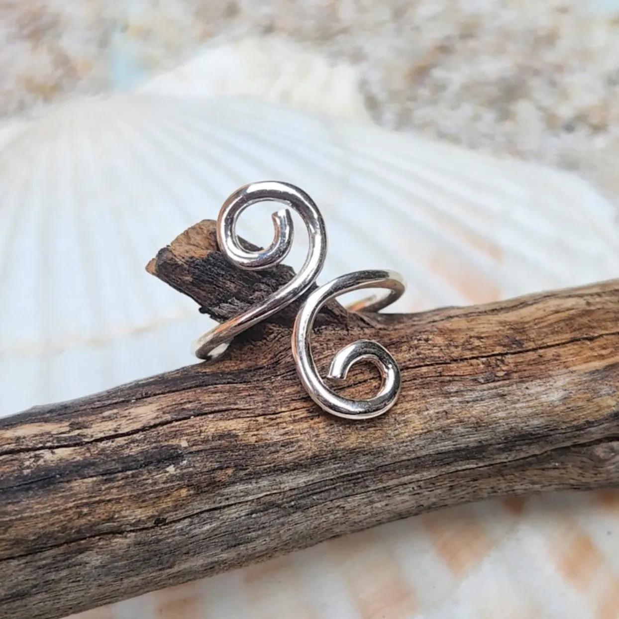 TRIBAL TOE RINGS  - SILVER WATERPROOF CHOICE OF 3 DESIGNS