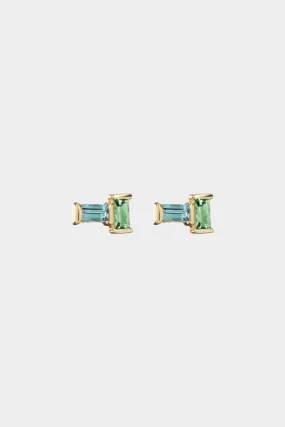 Tu Y Yo Earrings, Aquamarine & Peridot