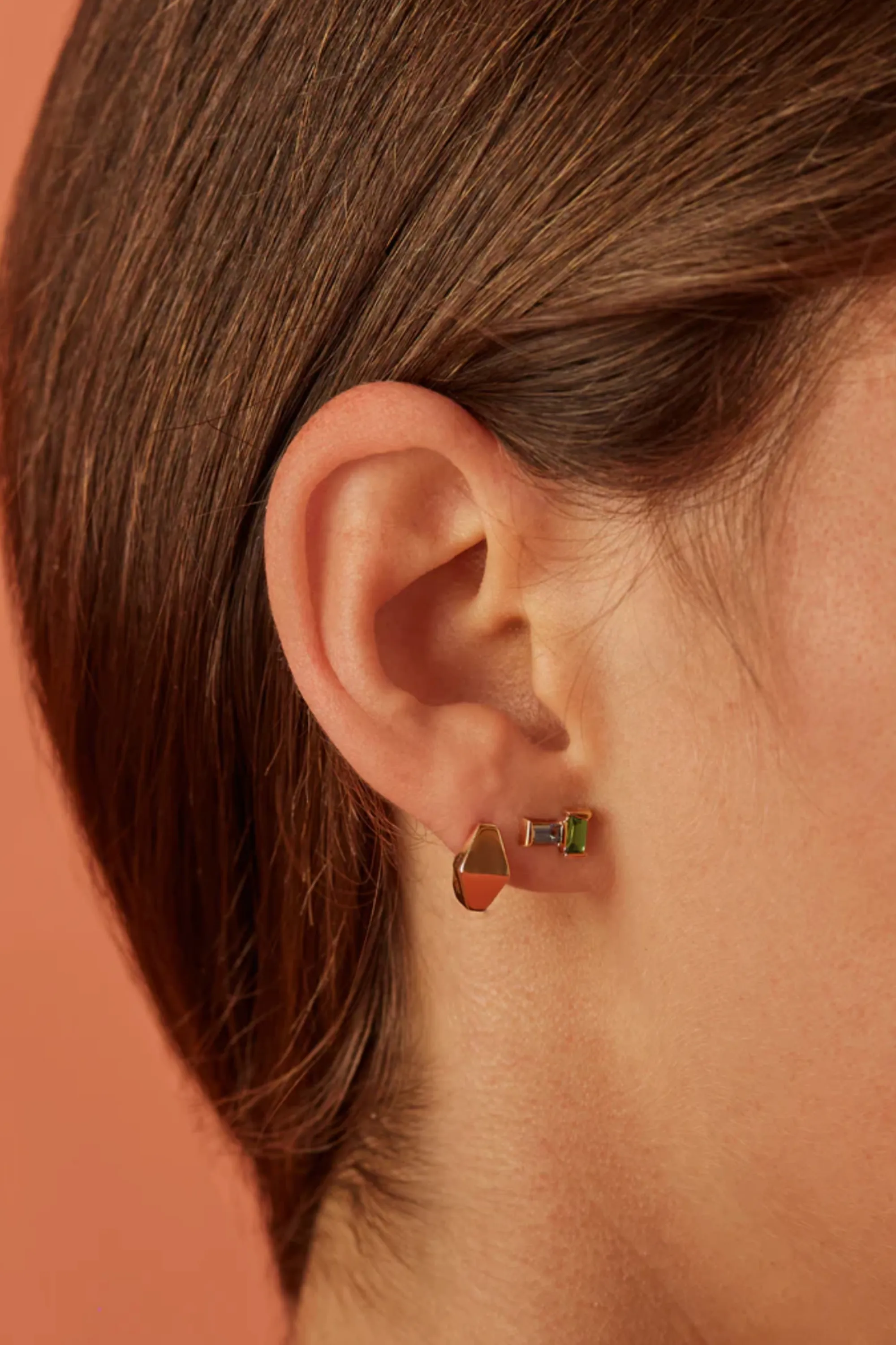 Tu Y Yo Earrings, Aquamarine & Peridot