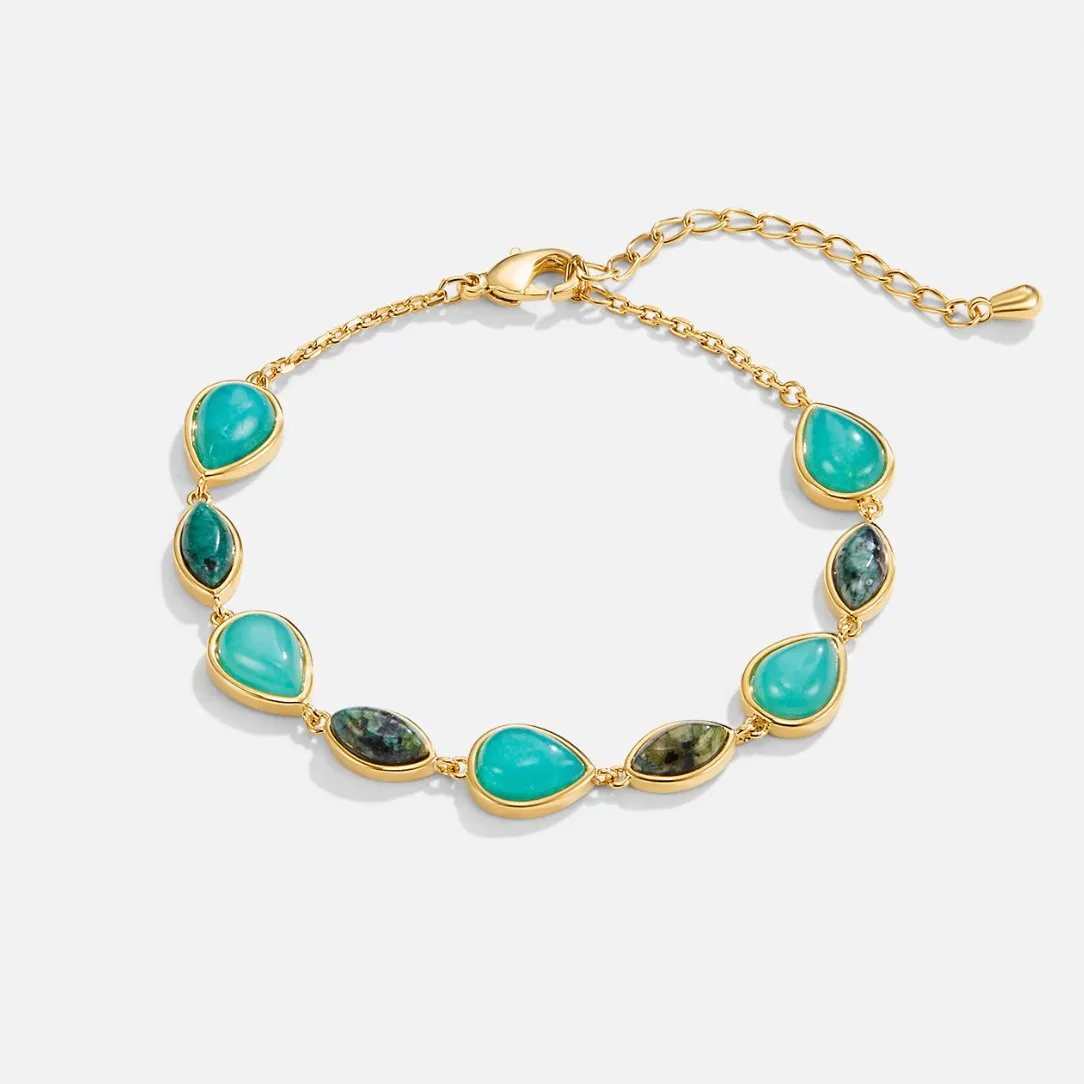 Turquoise & Peridot Stone Bracelet