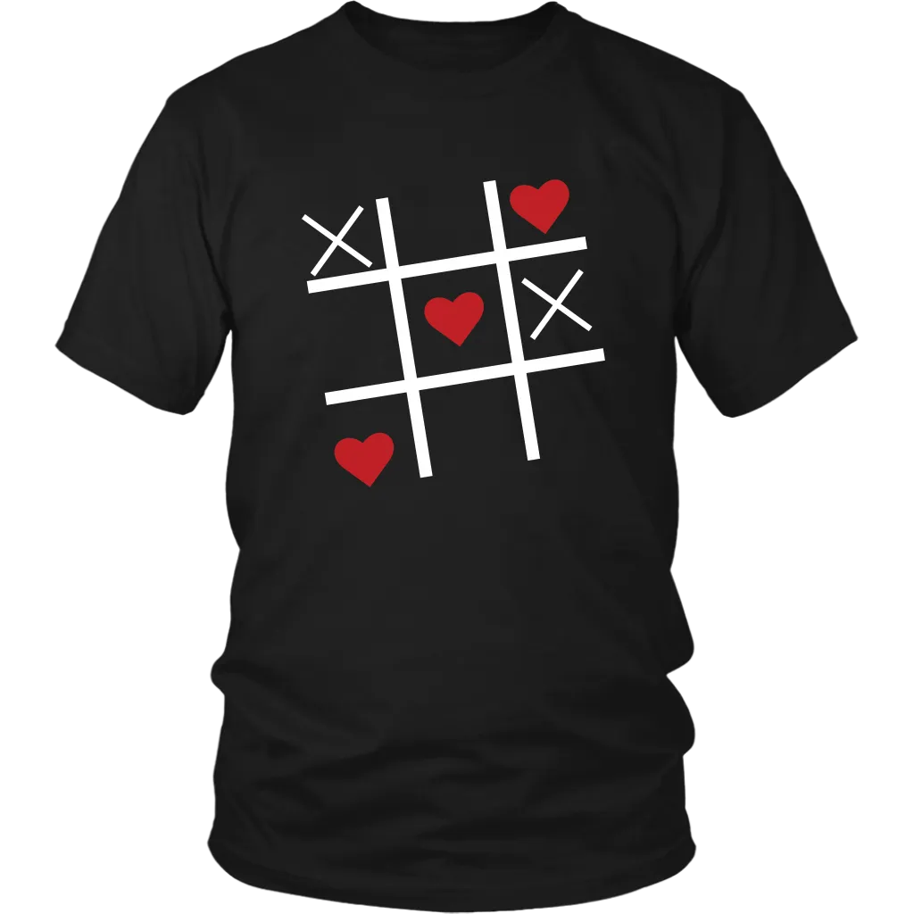 Valentine Tic Tac Toe Unisex Tshirt