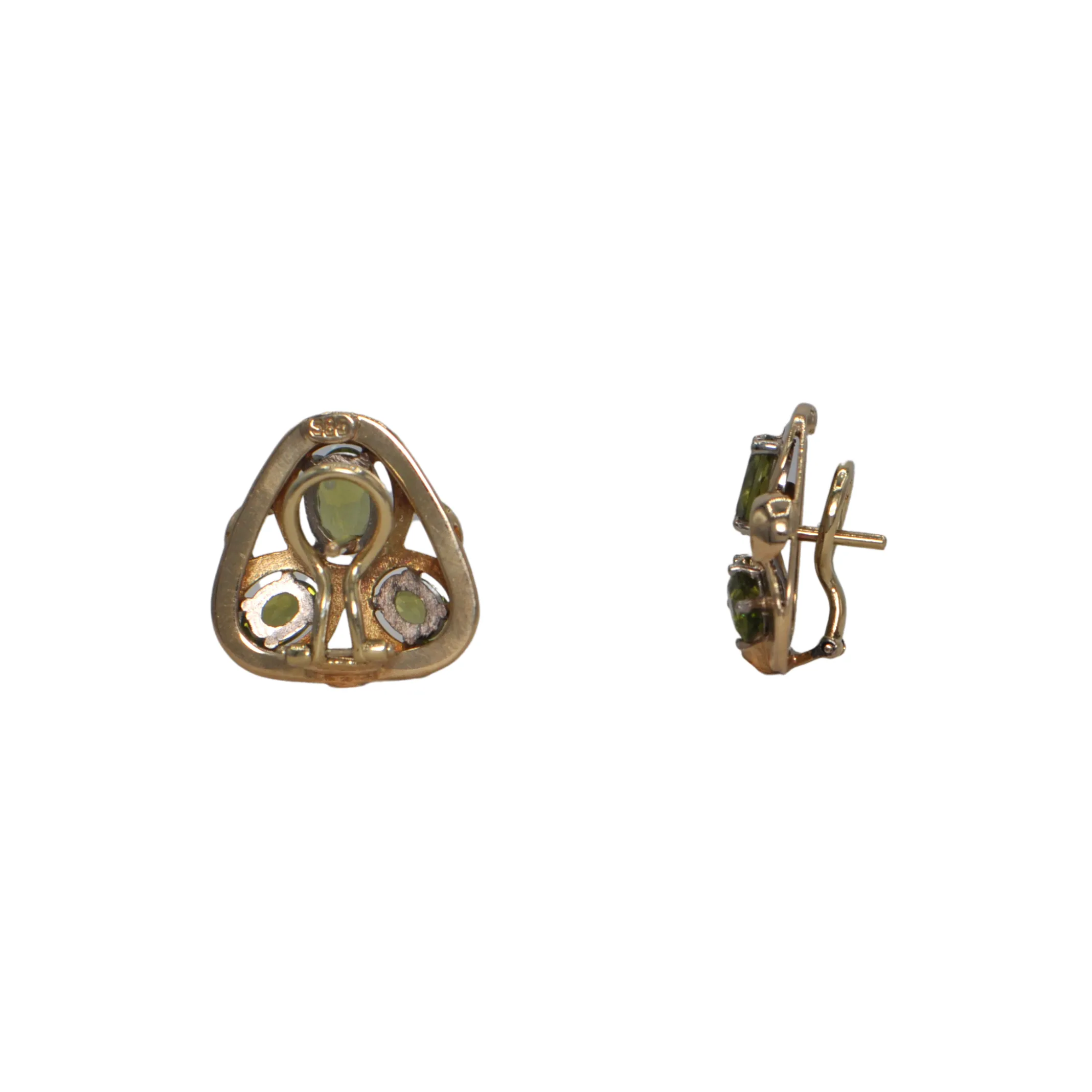Vintage Peridot 14k Gold Earrings