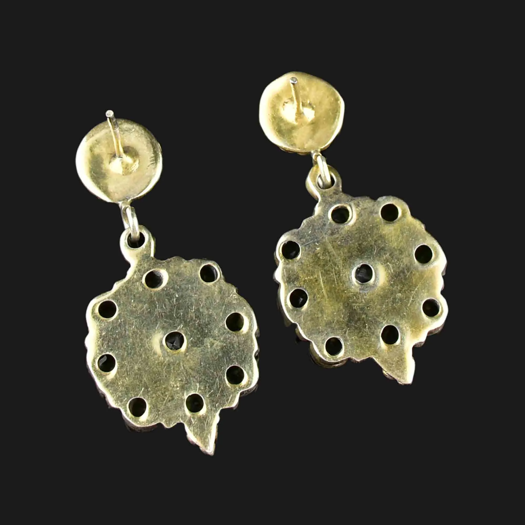 Vintage Victorian Style Peridot Post Chandelier Earrings