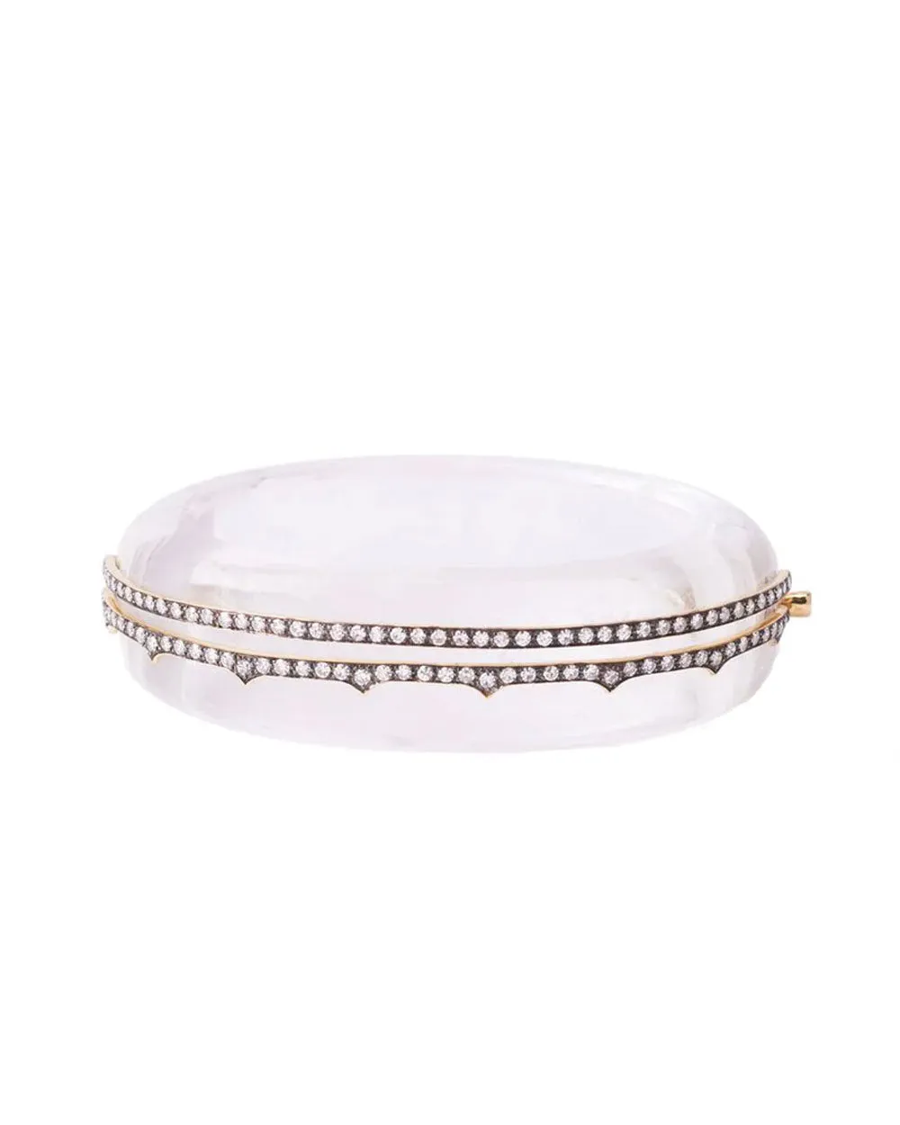 White Quartz Thorn Bangle Bracelet