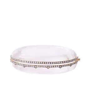 White Quartz Thorn Bangle Bracelet